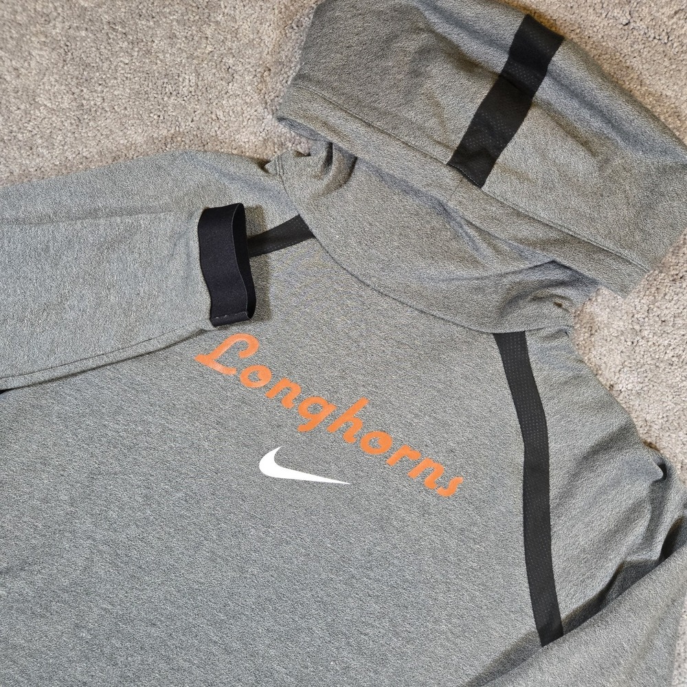 Texas Longhorns Nike Dri-fit Women's Gray Hoodie Sweatshirt Size XL